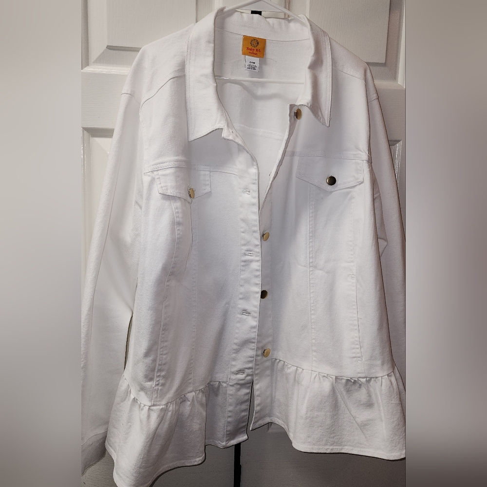 Ruby Rd. White Women's Jacket - Picture 2 of 6